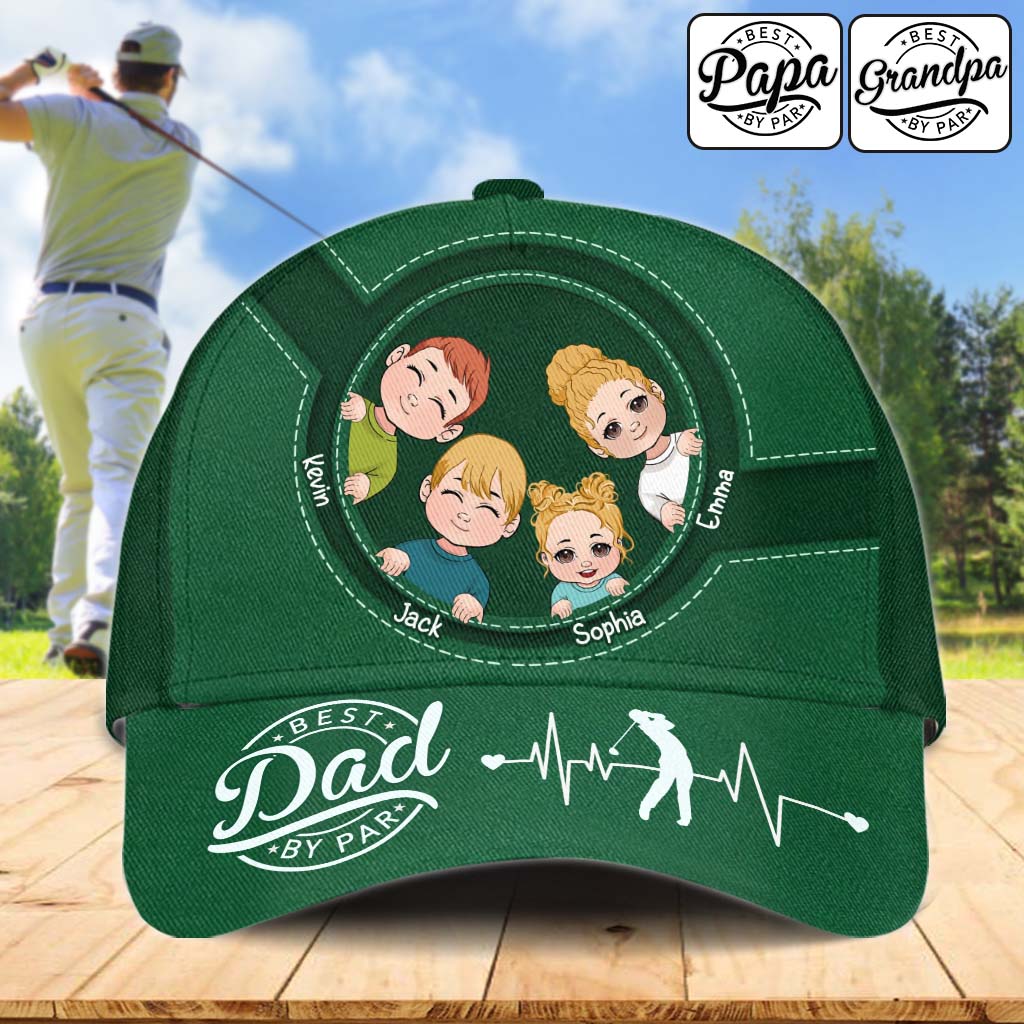 Best Dad By Par Golf Papa - Personalized Father Classic Cap