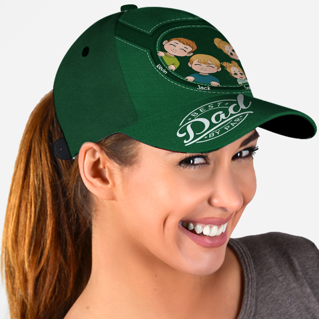 Best Dad By Par Golf Papa - Personalized Father Classic Cap