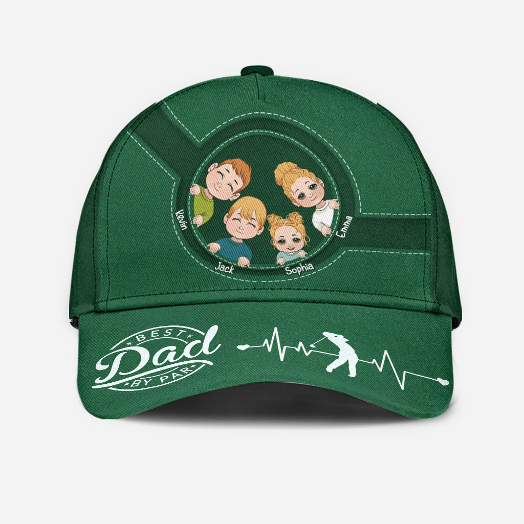 Best Dad By Par Golf Papa - Personalized Father Classic Cap