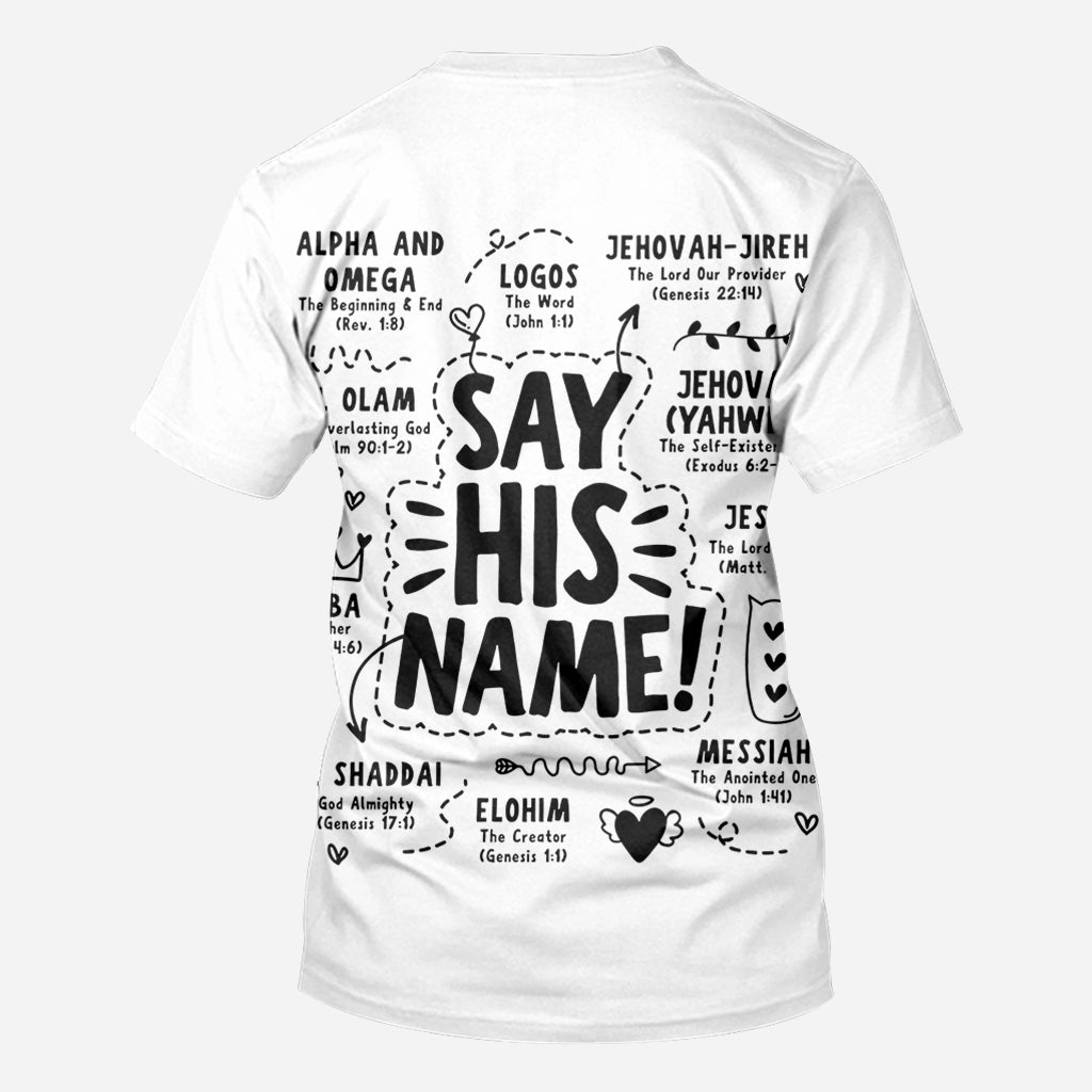 Dis Son Nom - T-shirt chrétien personnalisé intégral