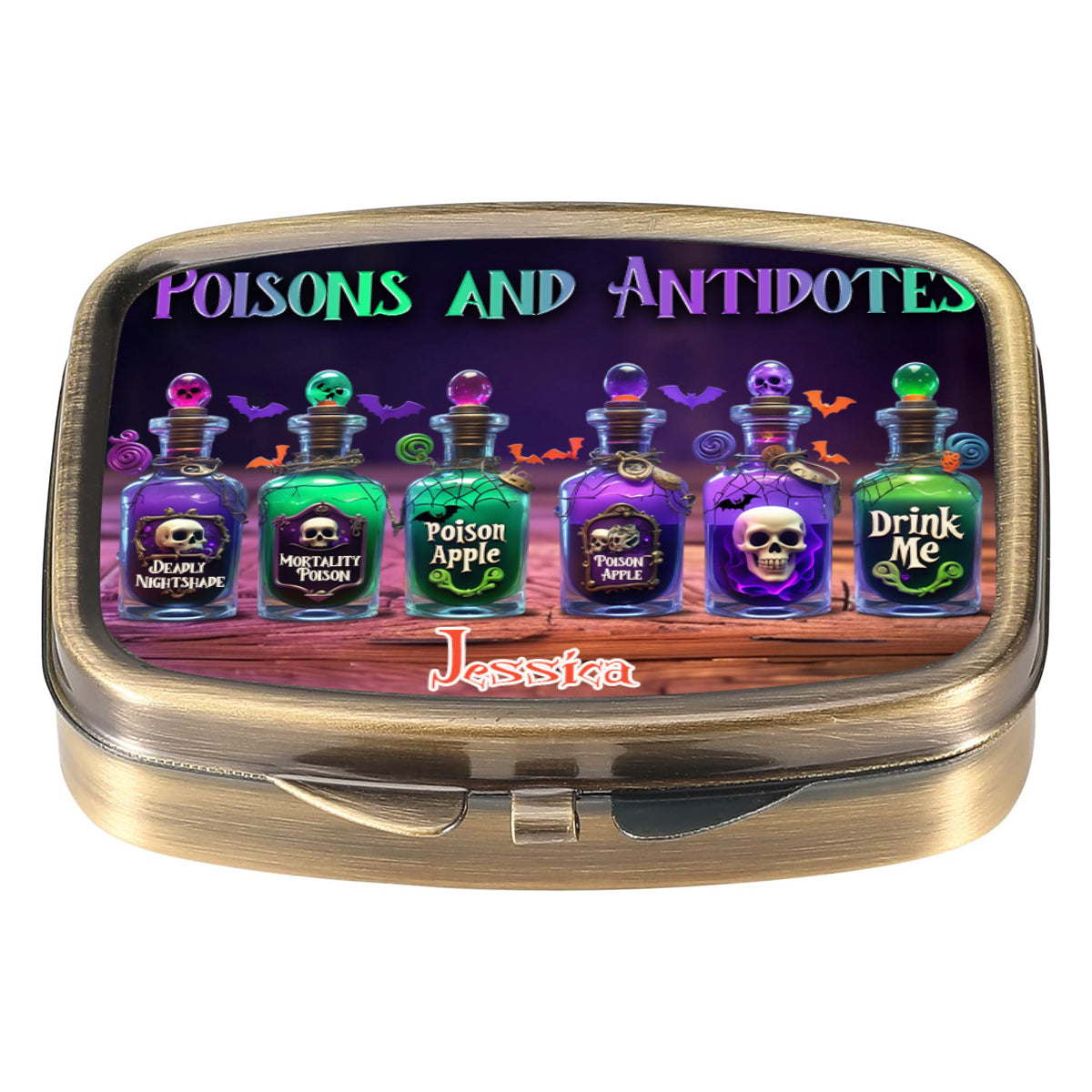 Piluliers et antidotes - Boîte à pilules personnalisée pour sorcière