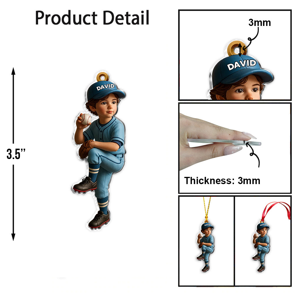 Emmenez-moi au match de baseball - Ornement de baseball personnalisé