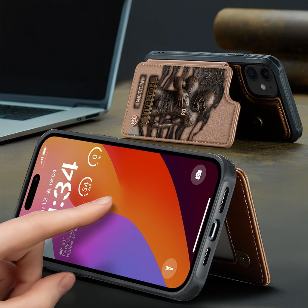 Étui portefeuille personnalisé pour téléphone - Jour de match - Football