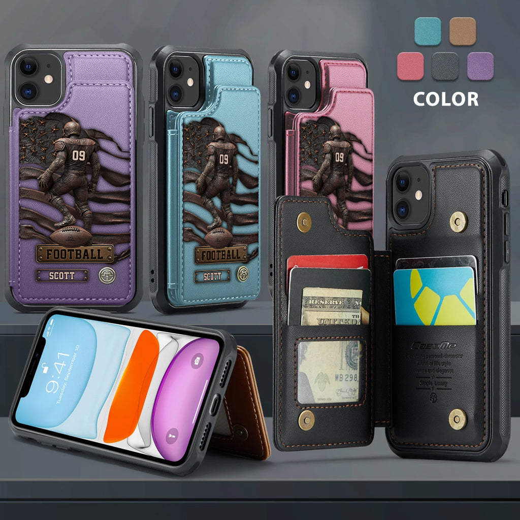 Étui portefeuille personnalisé pour téléphone - Jour de match - Football