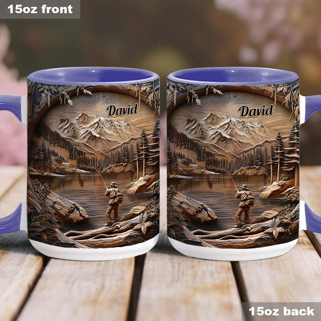 Fishing Lover - Personalized Fishing Accent Mug
