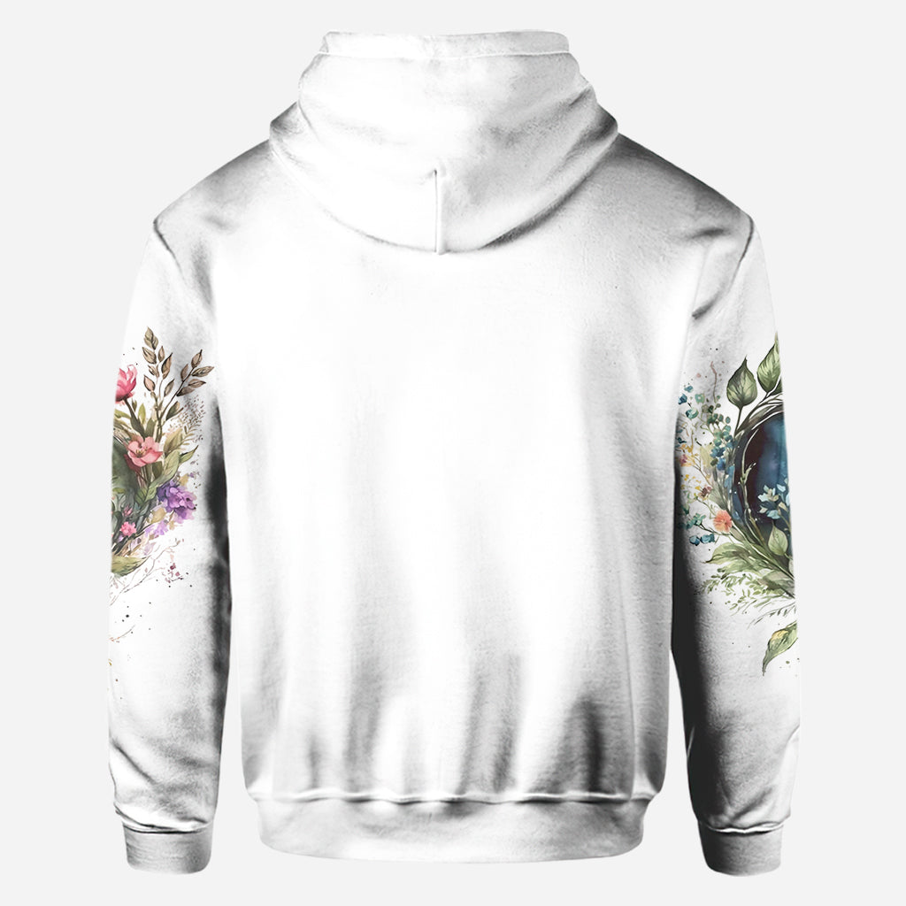 Fleurs de maman et grand-mère - T-shirt personnalisé intégral pour maman