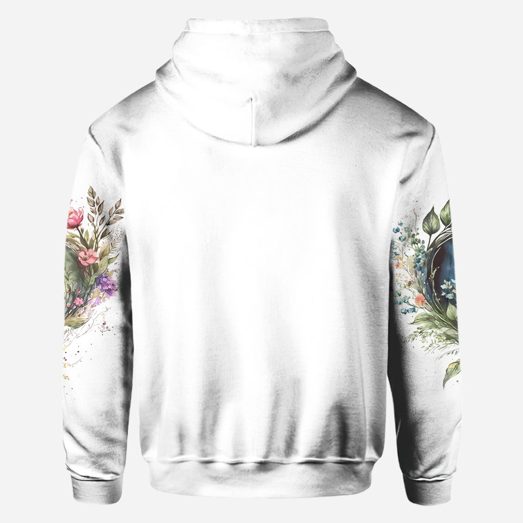 Fleurs de maman et grand-mère - T-shirt personnalisé intégral pour maman