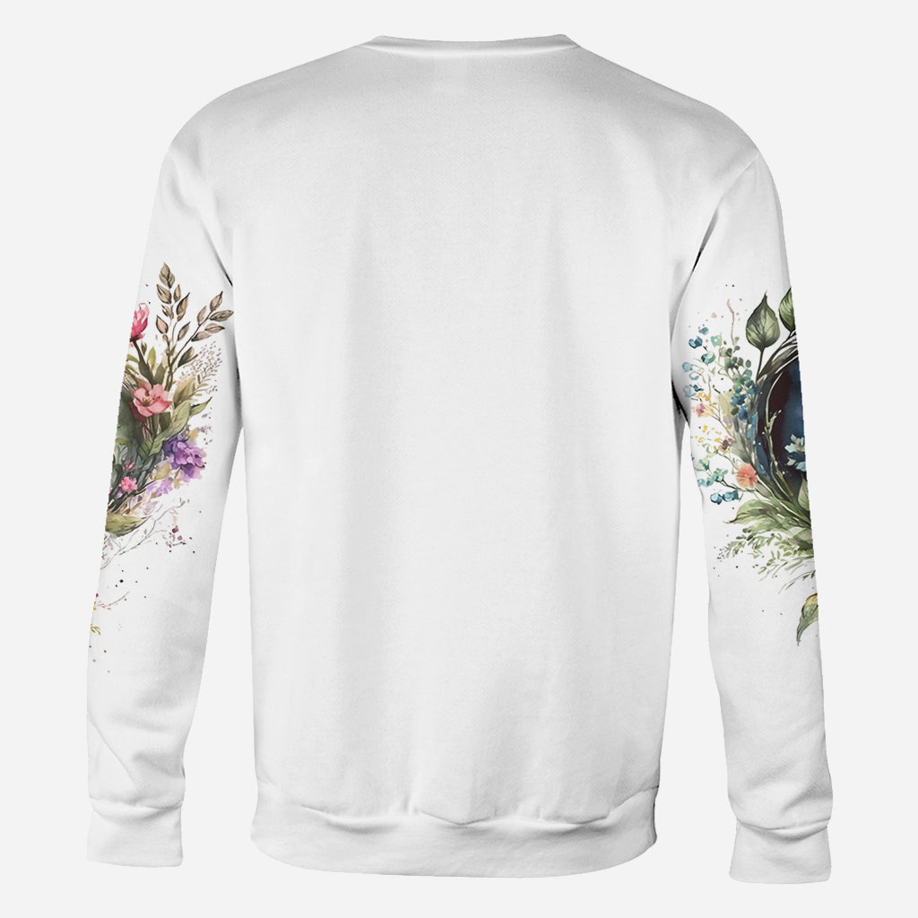 Fleurs de maman et grand-mère - T-shirt personnalisé intégral pour maman