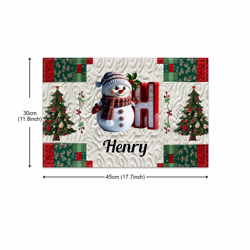 Merry Christmas - Personalized Family Table Runner & Placemat