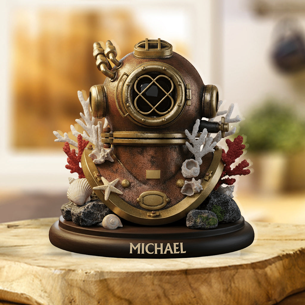 Passionné de plongée ? Plaque acrylique personnalisée pour la plongée sous-marine.