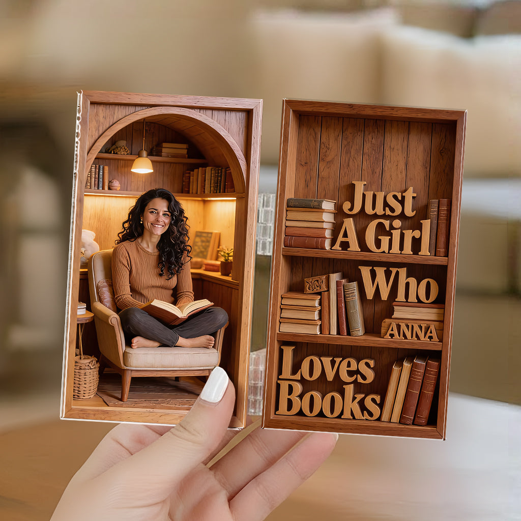 Juste une fille qui aime les livres - Diptyque acrylique personnalisé « Un livre pour toutes les occasions »