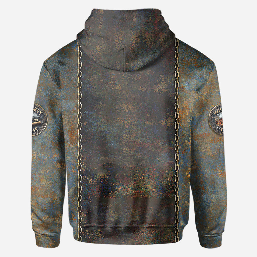 Whisky et cigares - T-shirt personnalisé avec motif whisky intégral