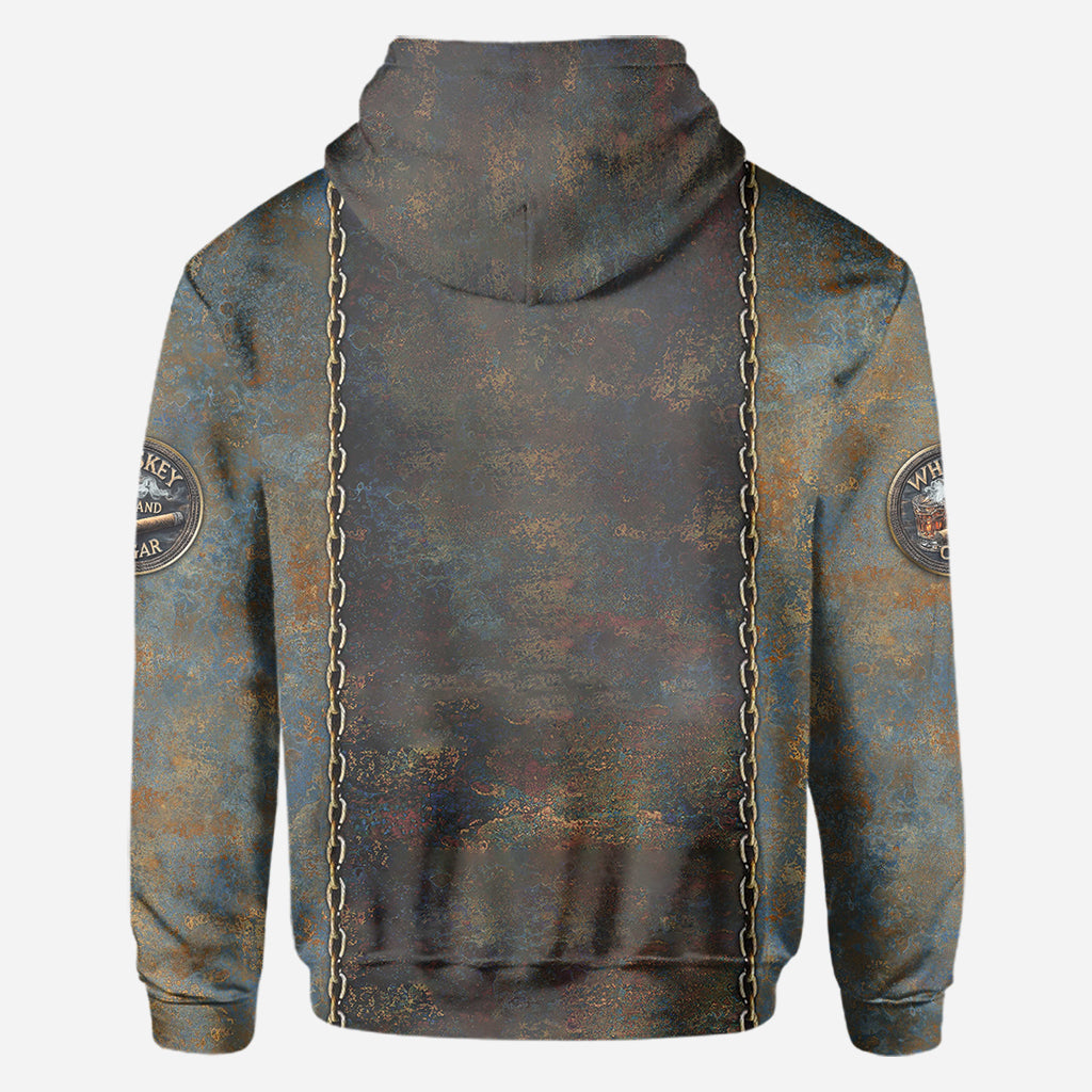 Whisky et cigares - T-shirt personnalisé avec motif whisky intégral