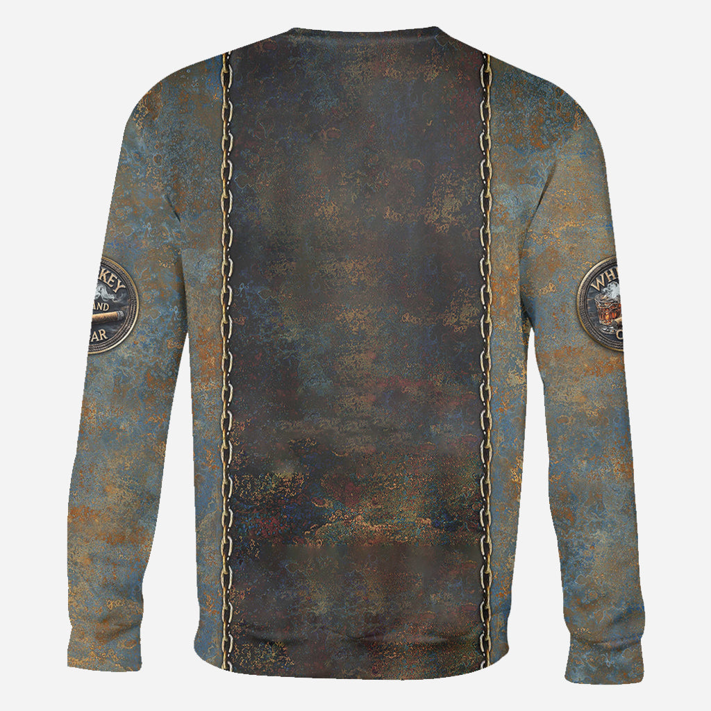 Whisky et cigares - T-shirt personnalisé avec motif whisky intégral