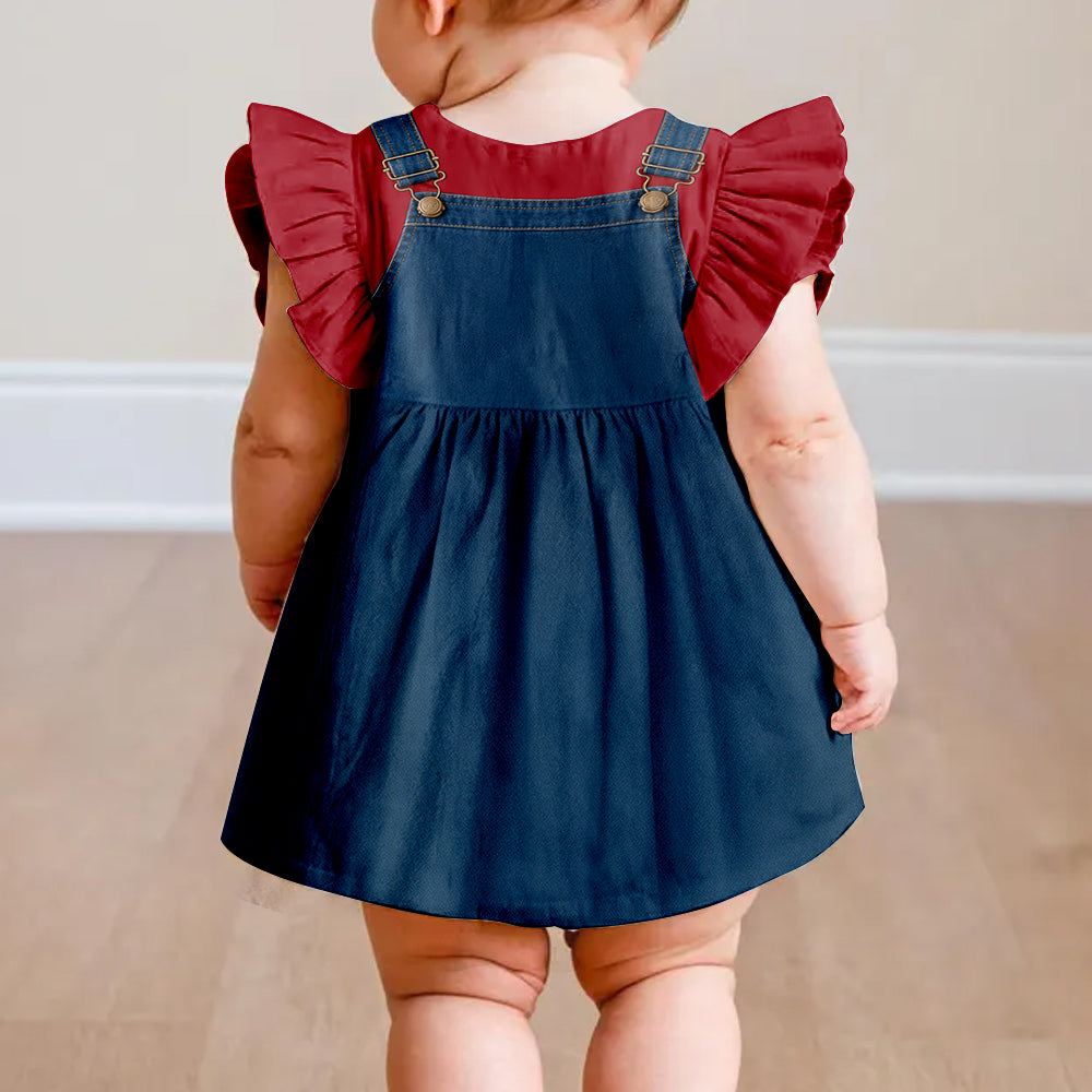 Back To School Gift For Girl/ Daughter/ Granddaughter... - Personalized Kid Kid Ruffle Sleeve Dress