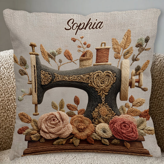 Love Sewing - Personalized Sewing Throw Pillow