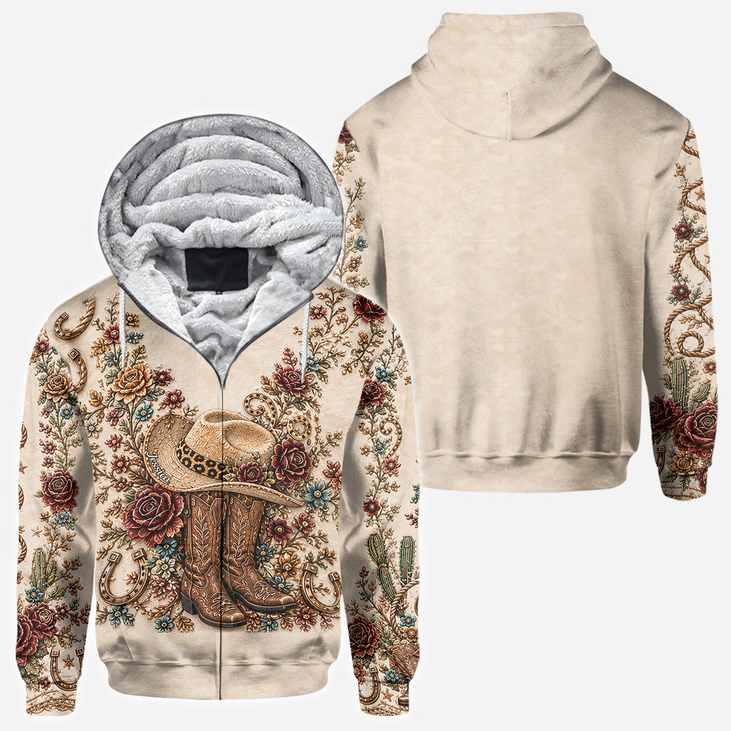 Rodeo Romance - Personalized Cowgirl All Over Shirt