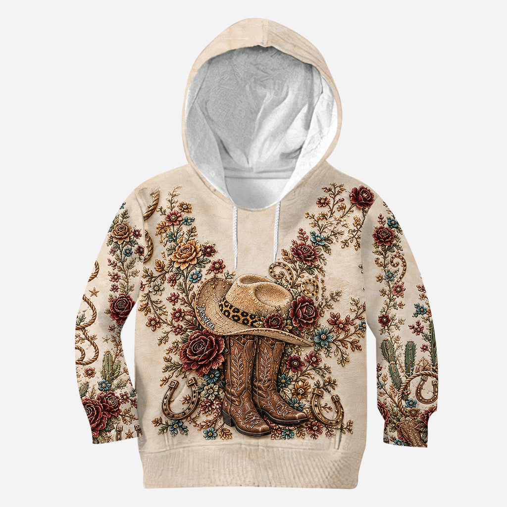 Rodeo Romance - Personalized Cowgirl All Over Shirt