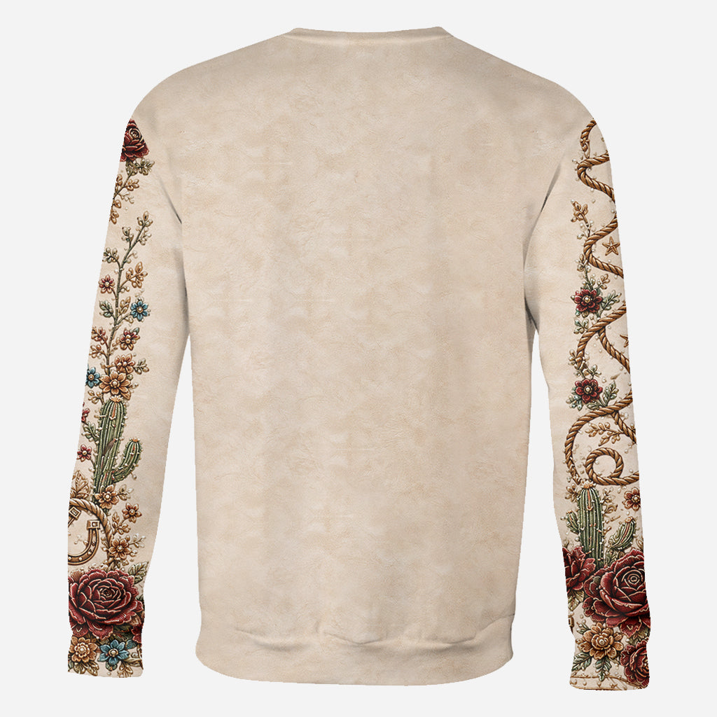 Rodeo Romance - Personalized Cowgirl All Over Shirt