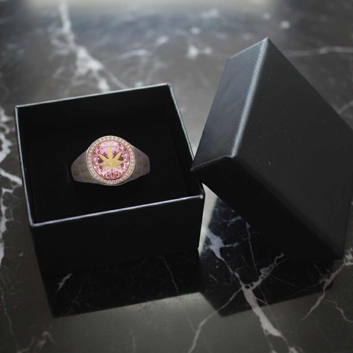Unique Stone - Personalized Weed Signet Ring