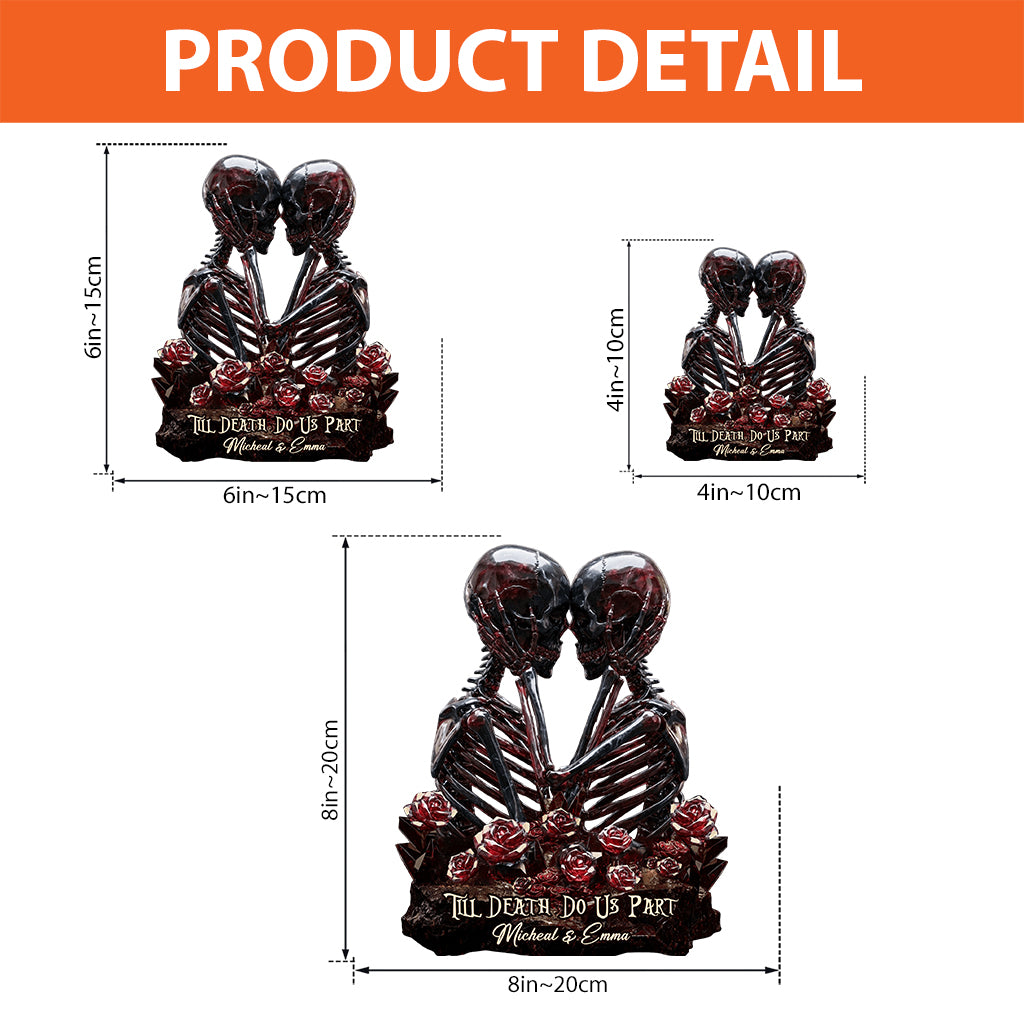 Jusqu'à ce que la mort nous sépare - Plaque acrylique personnalisée pour couple