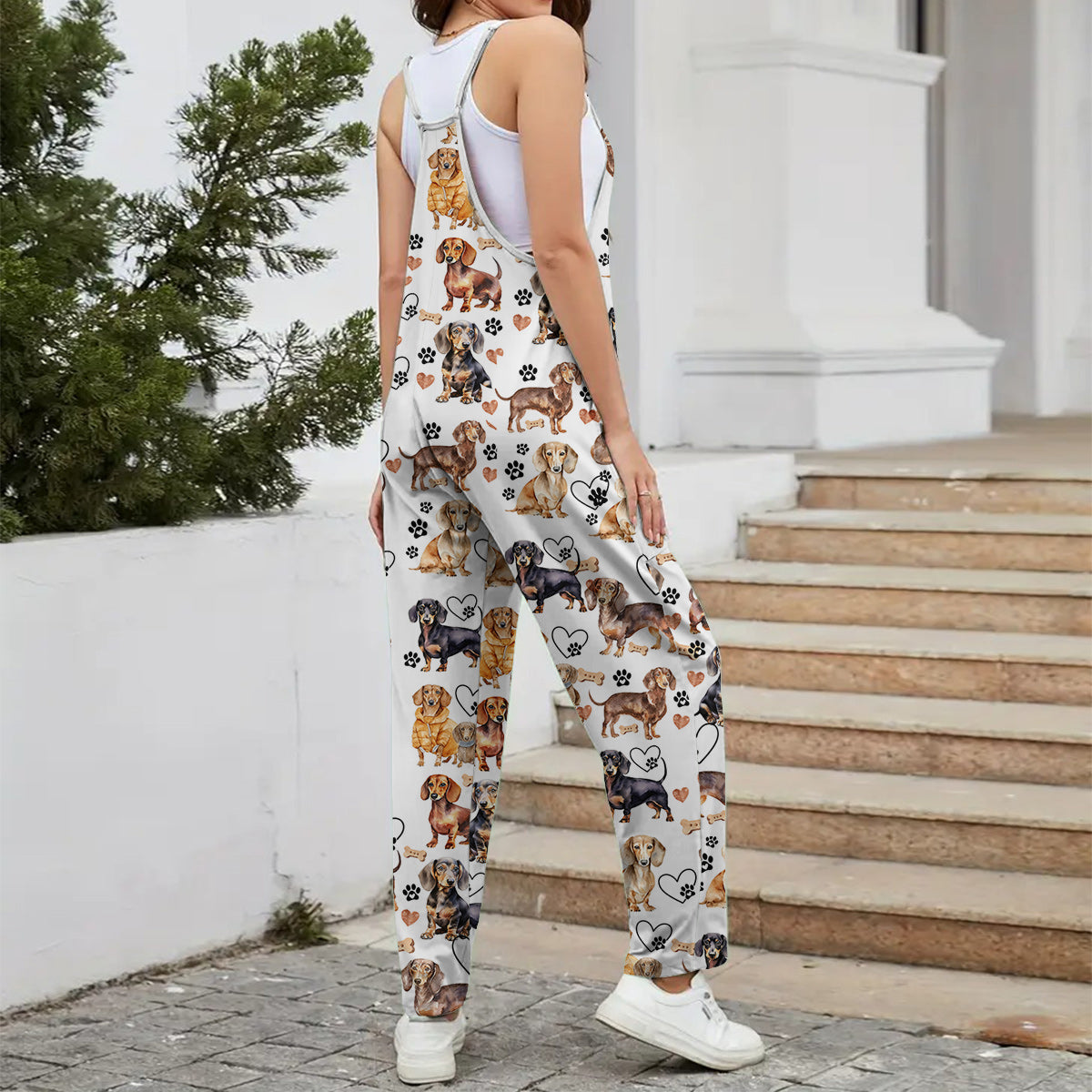 Juste une fille qui aime les teckels - Salopettes/combinaisons amples personnalisées avec motif teckel