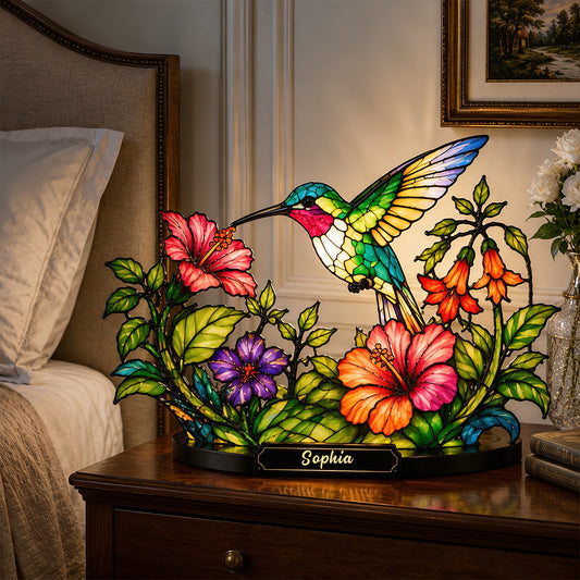 Bel Colibri - Lampe de Nuit LED Acrylique Personnalisée
