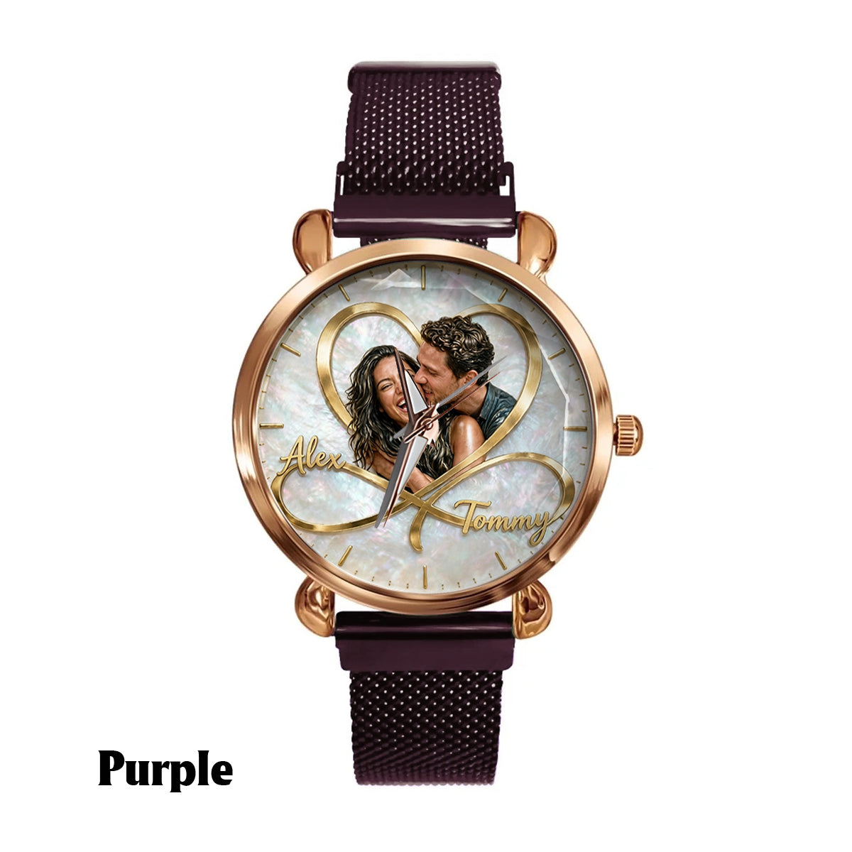 Love You Infinite - Personalized Couple Women Hand Watch