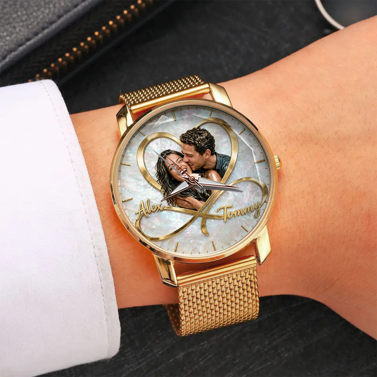 Love You Infinite - Personalized Couple Women Hand Watch