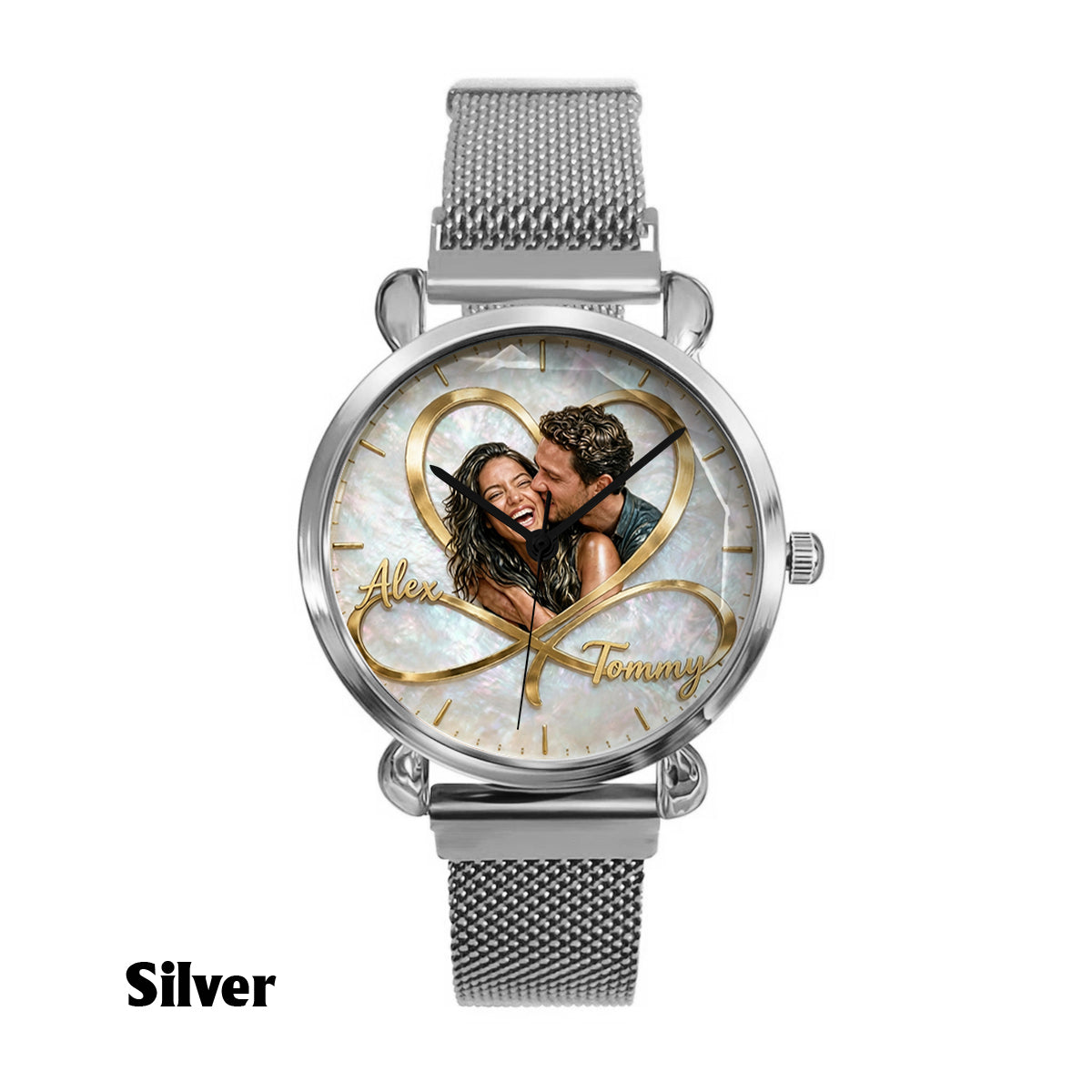 Love You Infinite - Personalized Couple Women Hand Watch
