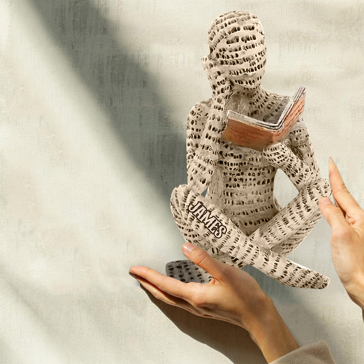 Je veux juste - Plaque en bois personnalisée en forme de livre