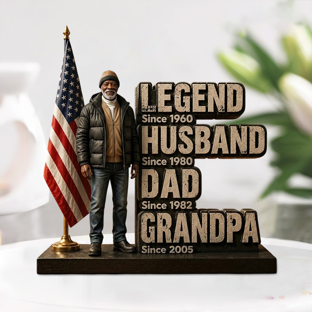 Légende Mari Papa Grand-Père, Cadeau de Fête des Pères - Plaque Acrylique Personnalisée