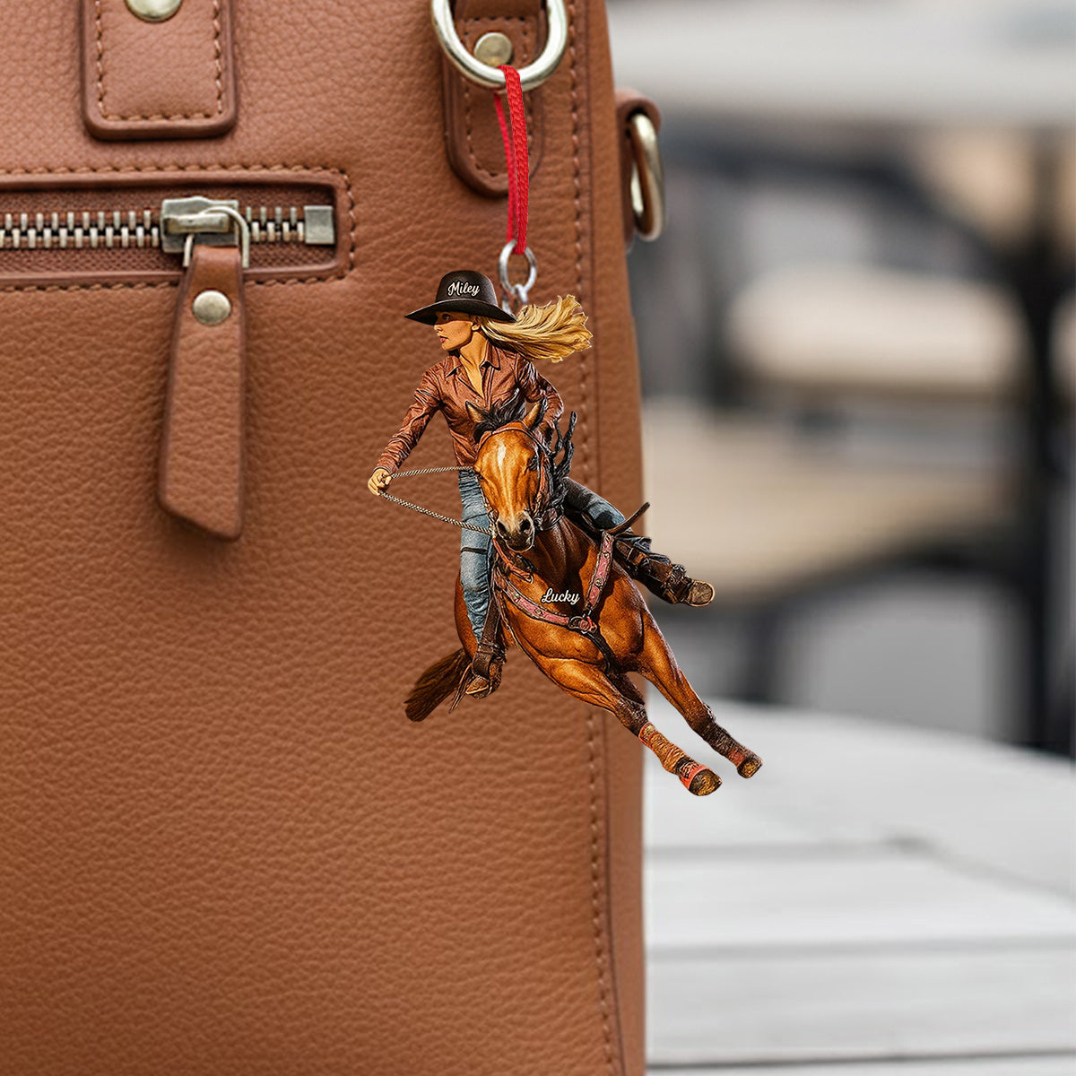 Juste une fille qui aime les chevaux - Ornement miniature 3D personnalisé représentant un cheval