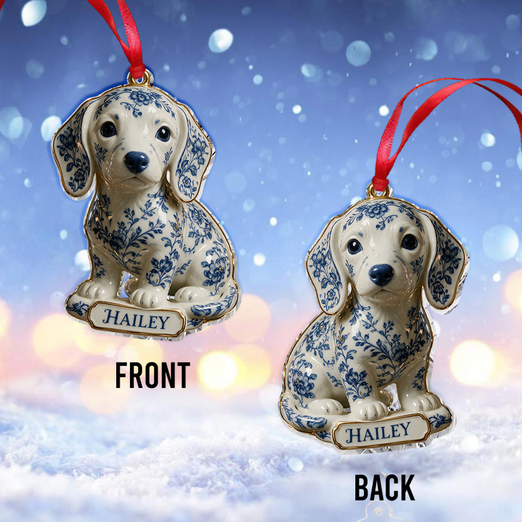 Ornement 3D Premium Personnalisé - Toile De Jouy Chien