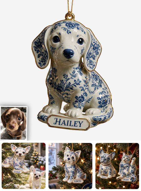 Ornement 3D Premium Personnalisé - Toile De Jouy Chien