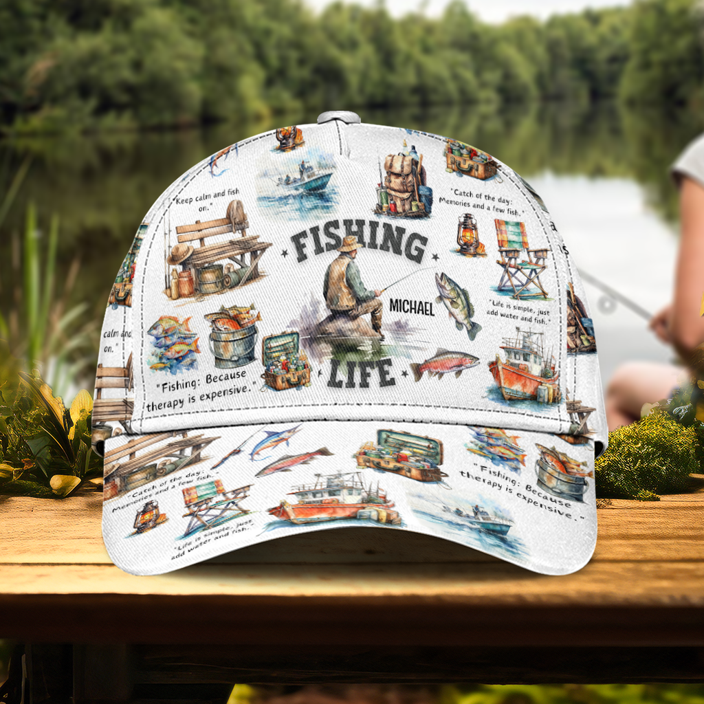 Passionné de pêche ? Casquette de pêche classique personnalisée