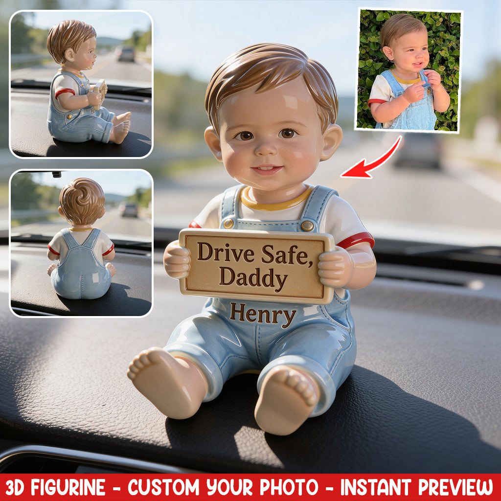 Custom Any Photo - Drive Safe - Personalized Family Premium 3D Figurine