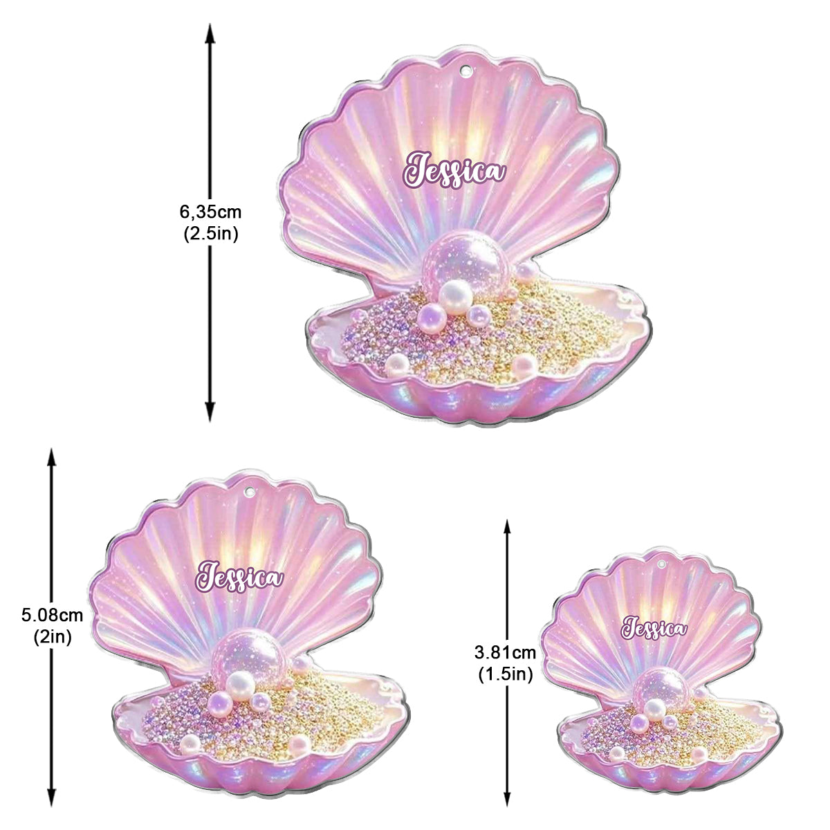 Pink Pearl Shell - Personalized Sea Lover Earrings