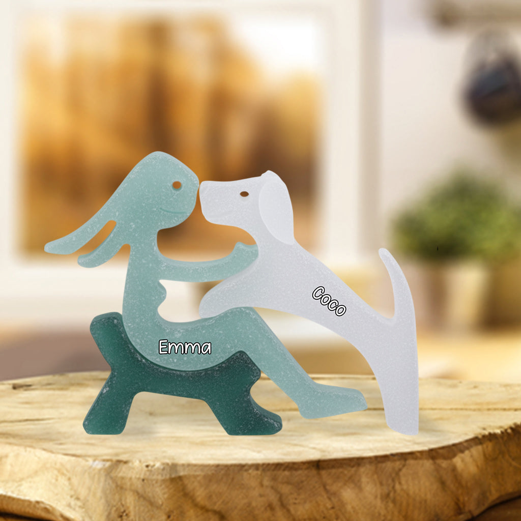 Amoureux des chiens, chats et autres animaux de compagnie - Plaque acrylique personnalisée en forme de chien