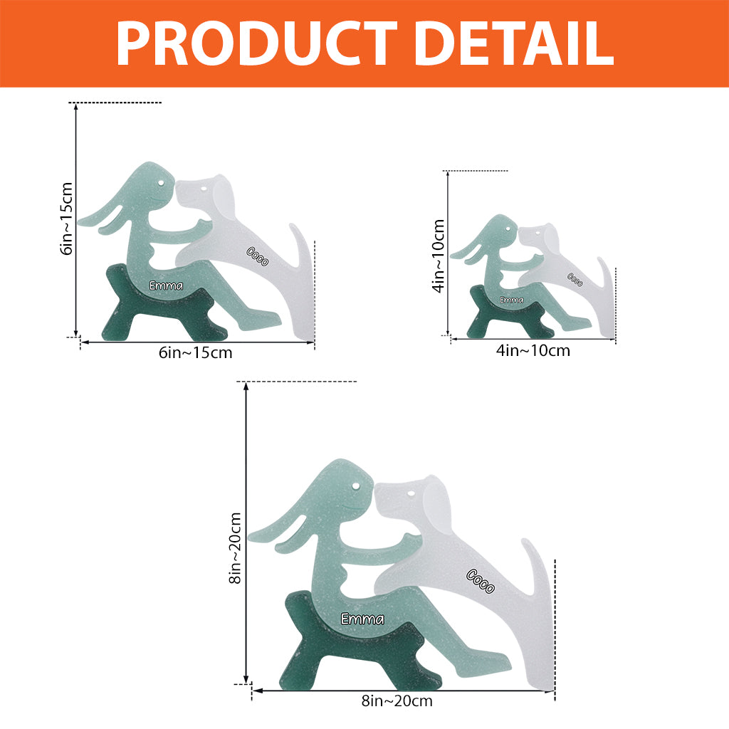 Amoureux des chiens, chats et autres animaux de compagnie - Plaque acrylique personnalisée en forme de chien