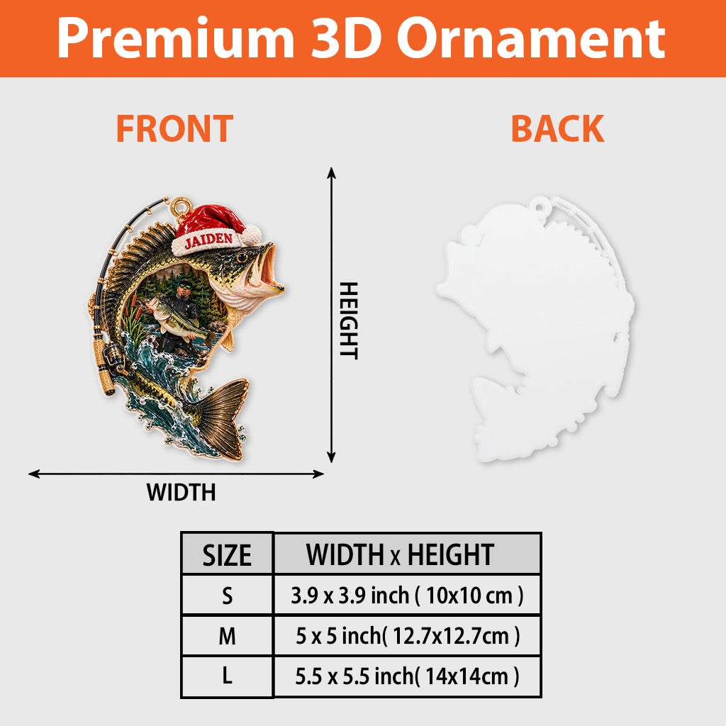 Love Fishing - Personalized Fishing Premium 3D Ornament