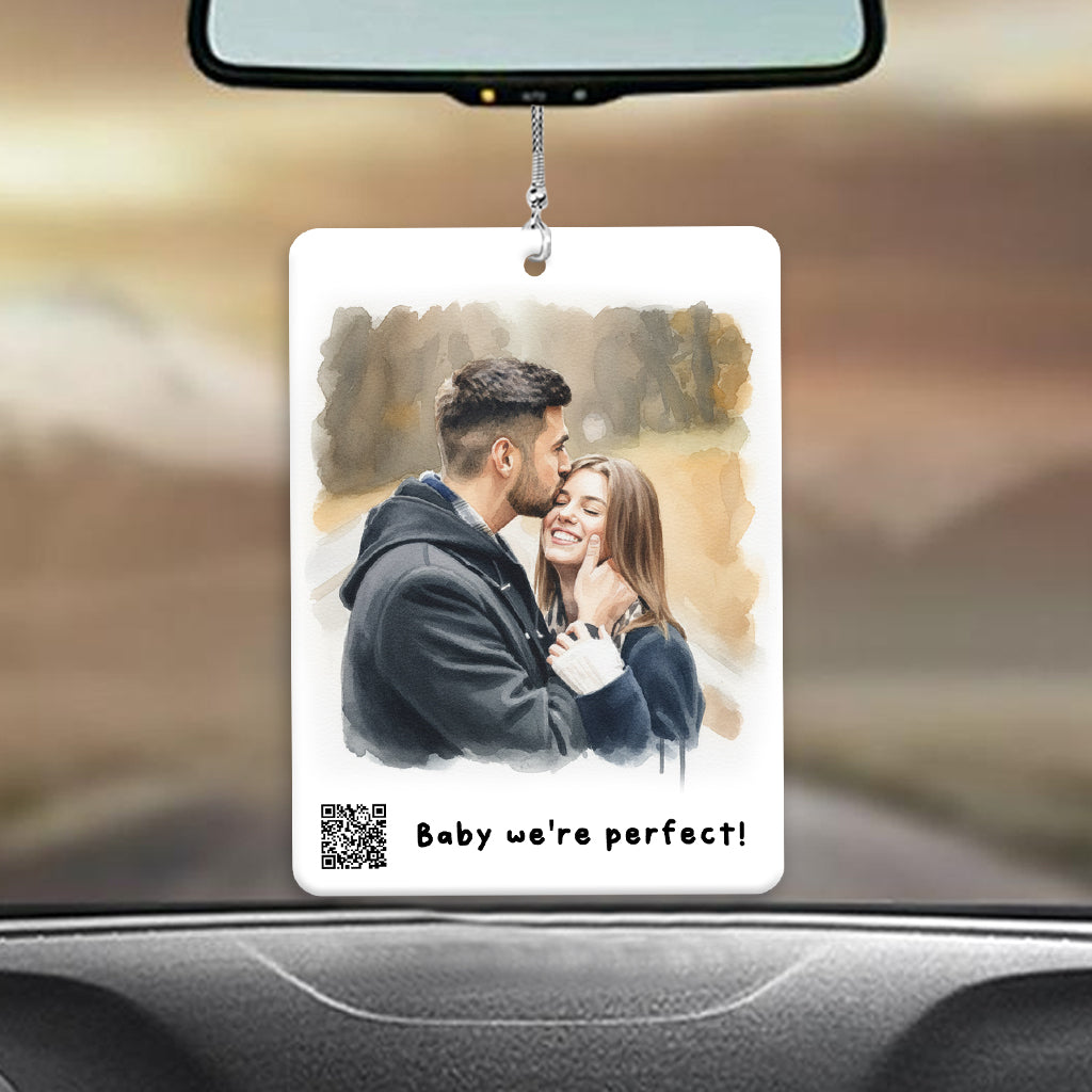 Baby We're Perfect Customize Your Own Song - Personalized Couple Transparent Car Ornament