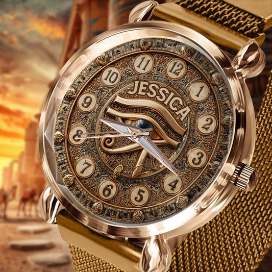 Égypte antique - Montre-bracelet personnalisée pour femme sur le thème de l'Égypte antique
