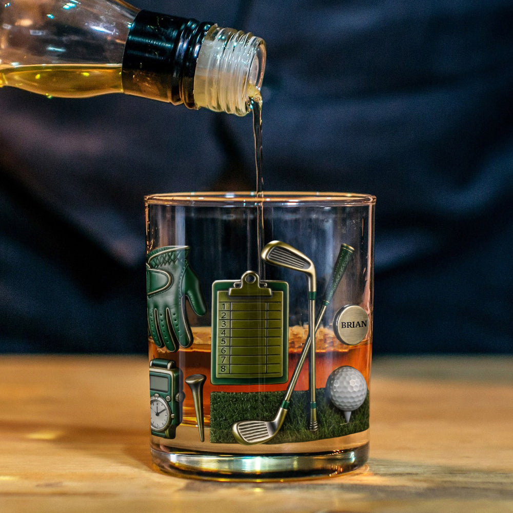 Le golf, c'est une belle promenade gâchée - Verre à whisky de golf personnalisé