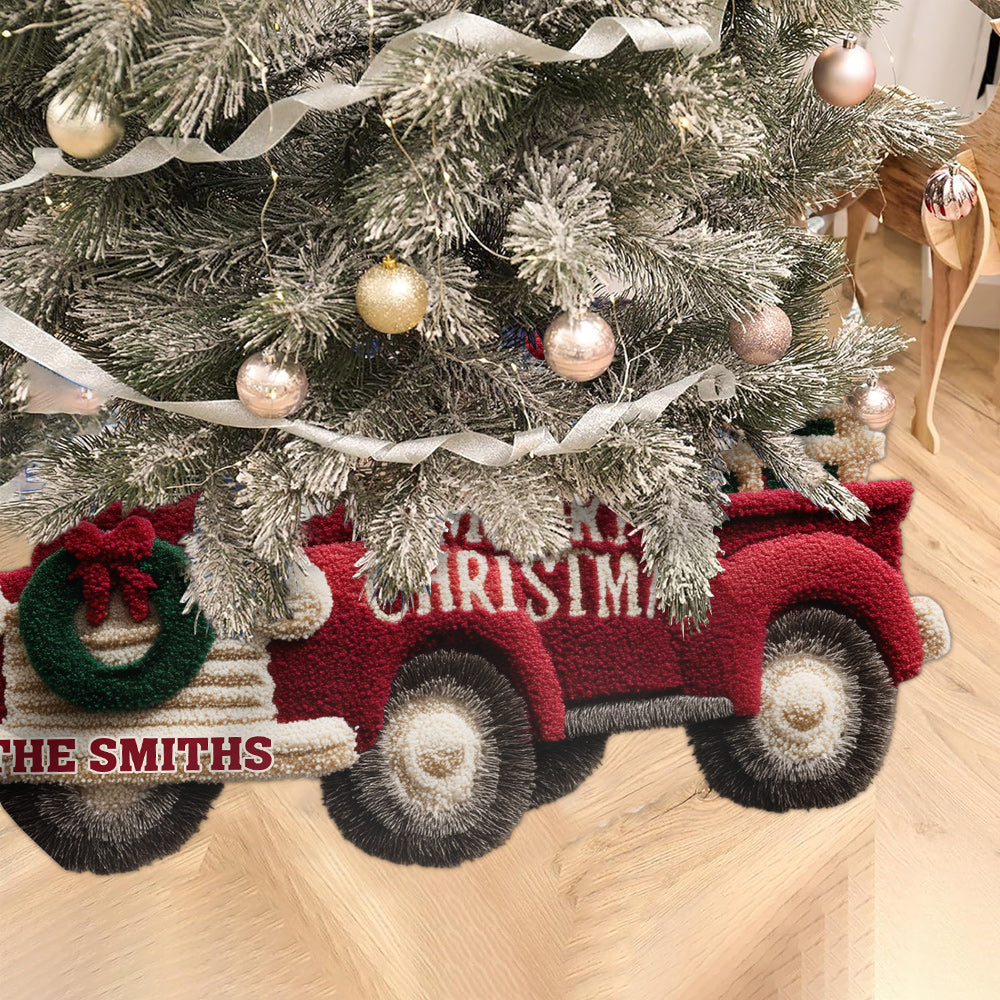 Joyeux Noël - Jupe de sapin personnalisée en forme de famille