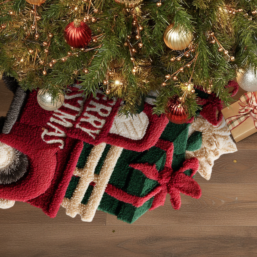 Joyeux Noël - Jupe de sapin personnalisée en forme de famille