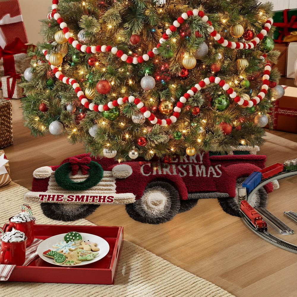 Joyeux Noël - Jupe de sapin personnalisée en forme de famille