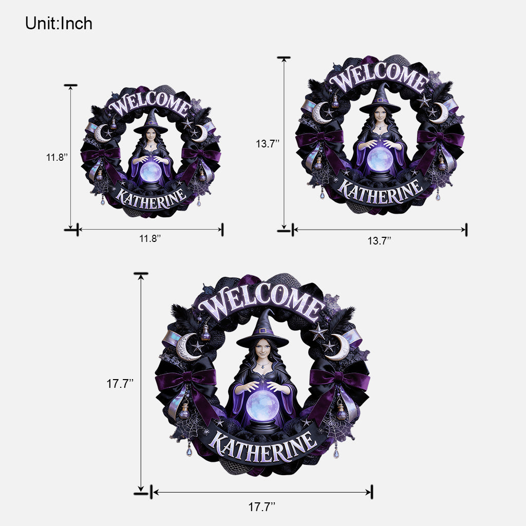 Toute photo est la bienvenue, sorcières ! Panneau en bois personnalisé en forme de sorcière.