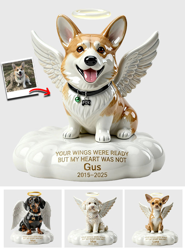 Mémorial pour chien ange - Plaque acrylique personnalisée en forme de chien