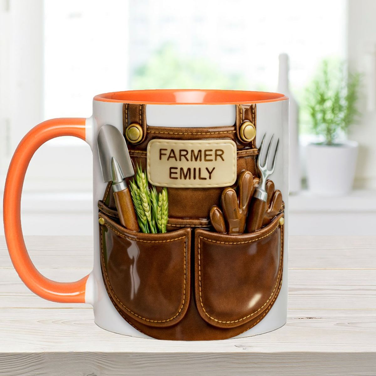 Idée cadeau pour les agriculteurs, décoration de ferme - Mug décoratif personnalisé avec agitateurs en acrylique